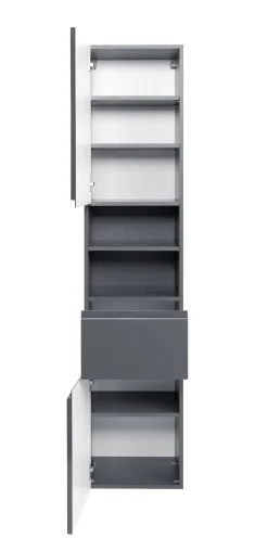Säulenschrank Cardiff | 40 x 35 x 180 cm | Grau