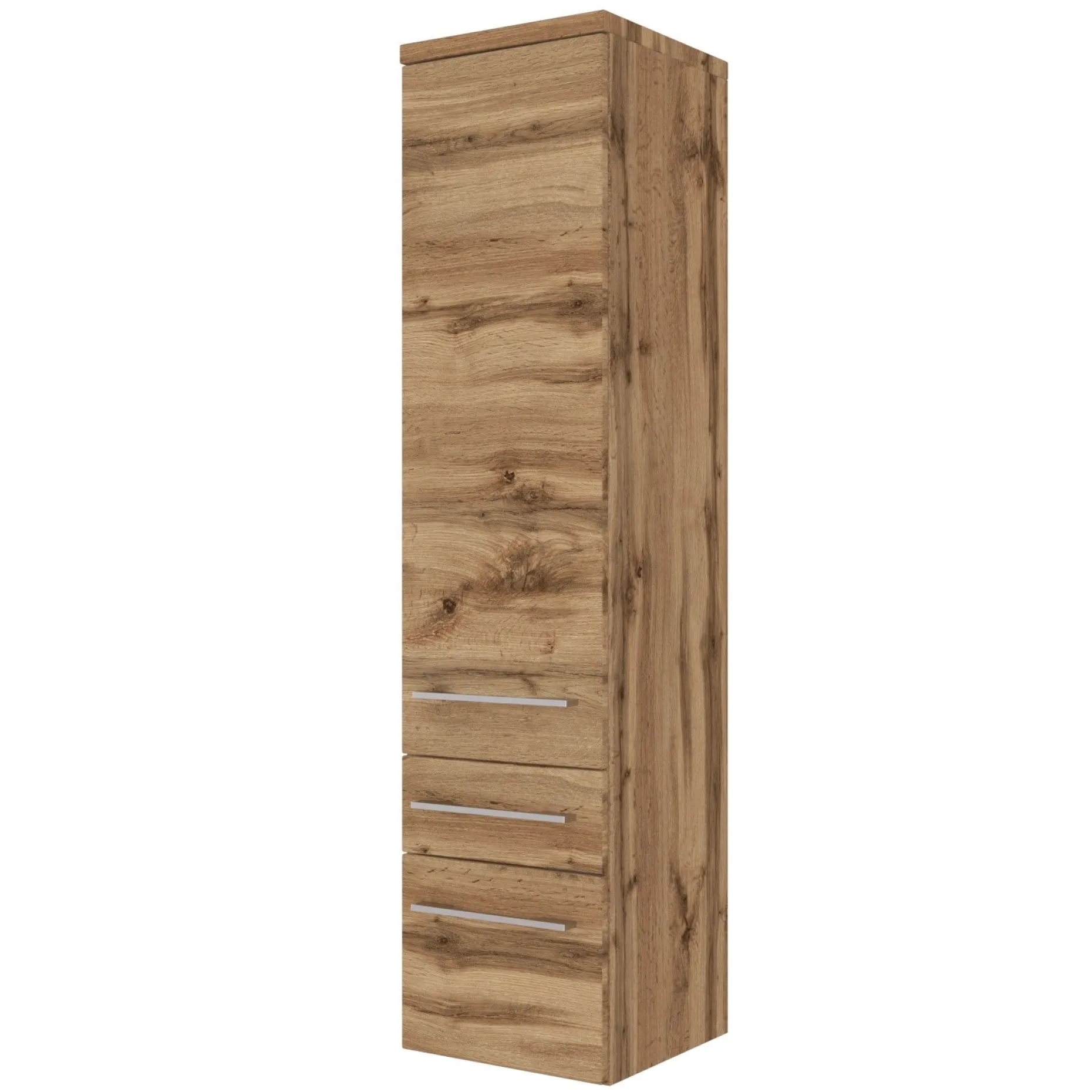 Säulenschrank Dasa 30cm mit 1 Tür und 2 Schubladen - Eiche wotan