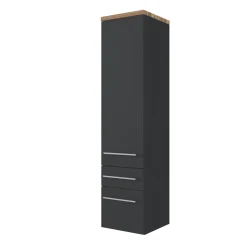 Held Säulenschrank Dasa 30cm mit 1 Tür und 2 Schubladen - graphit/matt