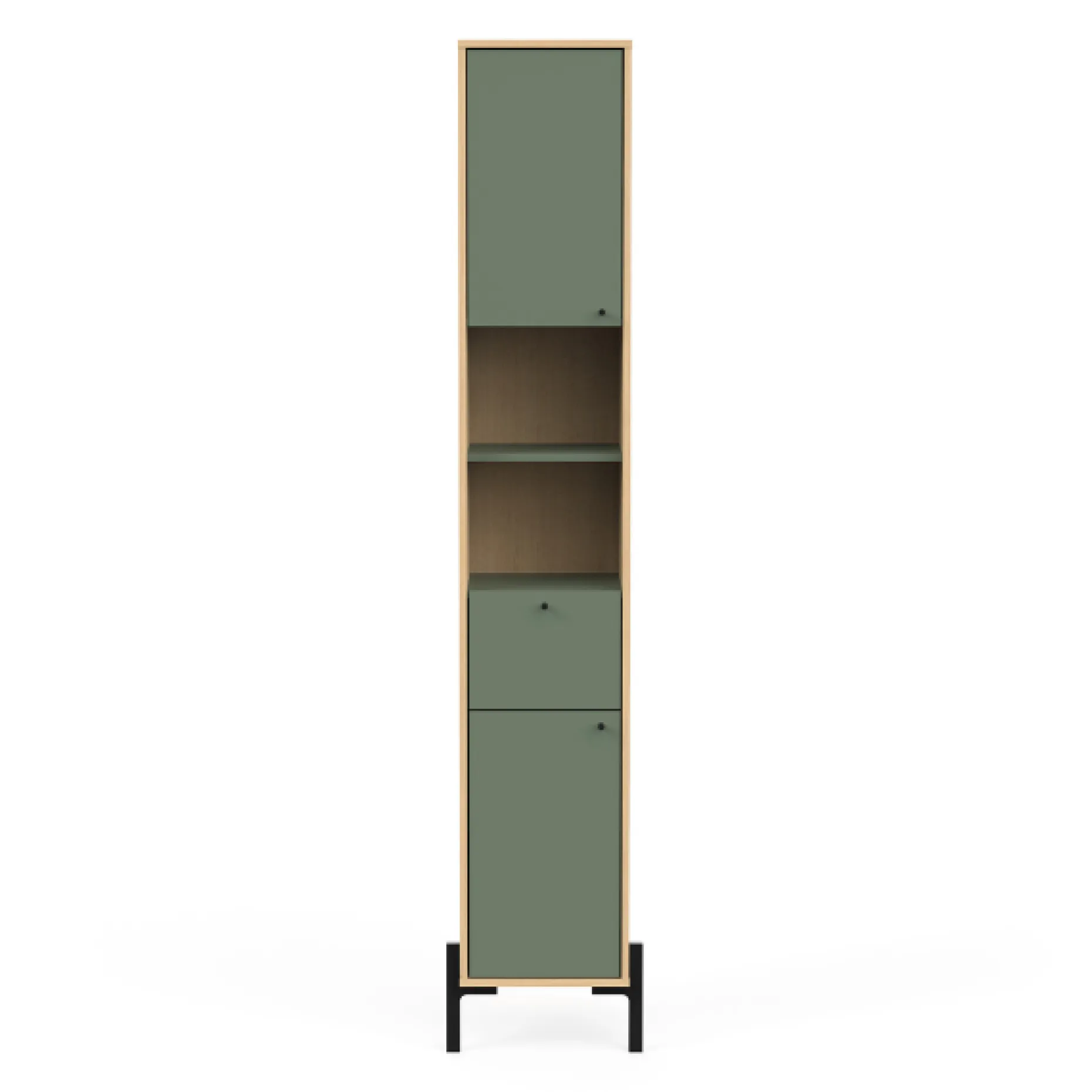 Säulenschrank Elisa - 32,80x39x201,50 cm - Mintgrün/ Spanplatte
