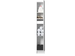 Säulenschrank Fares mit 1 Tür - weiß