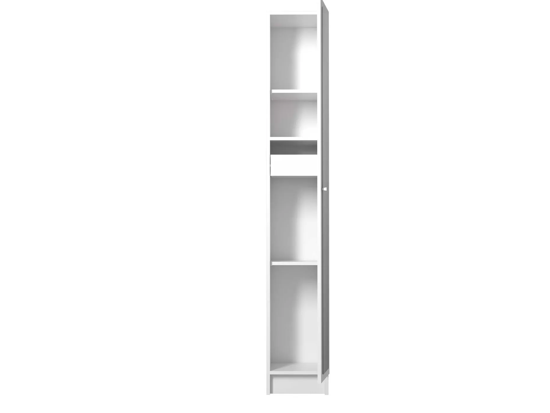 Säulenschrank Fares mit 1 Tür - weiß