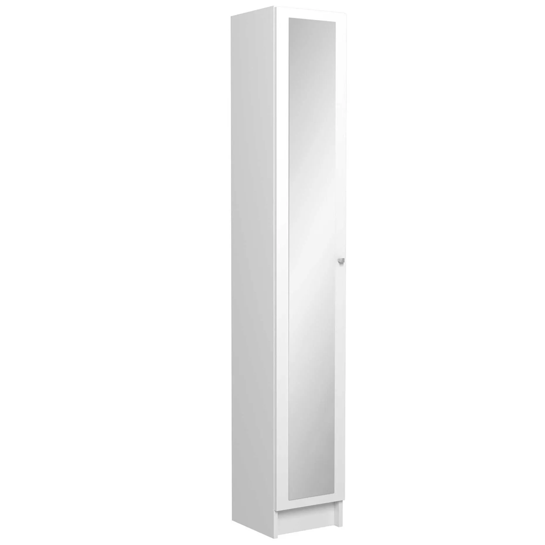 Säulenschrank Fares mit 1 Tür - weiß