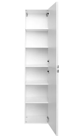 Säulenschrank Florent 40cm mit Spiegel und 2 Türen - weiß