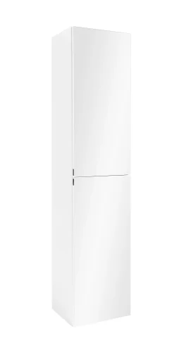 Säulenschrank Florent 40cm mit Spiegel und 2 Türen - weiß