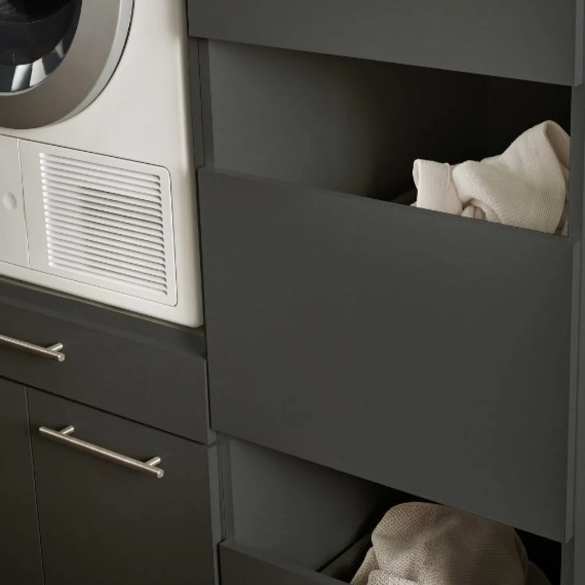 Säulenschrank für Waschmaschinenschränke Laundreezy | 50 x 68 x 162 cm | Anthrazit