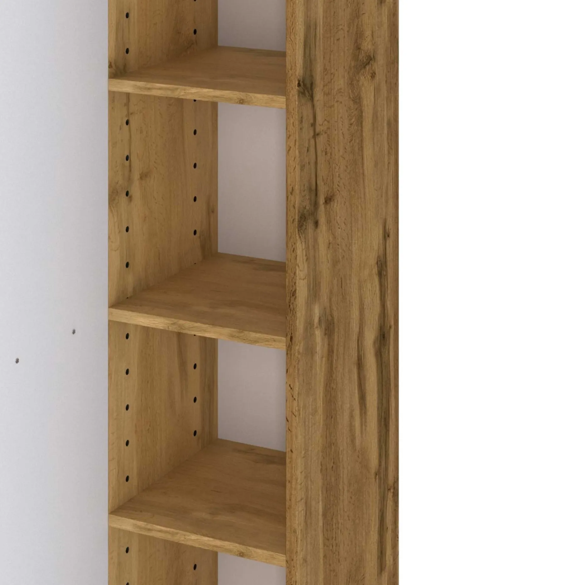 Säulenschrank Gene 30cm 1 Tür - wotan Eiche/grün