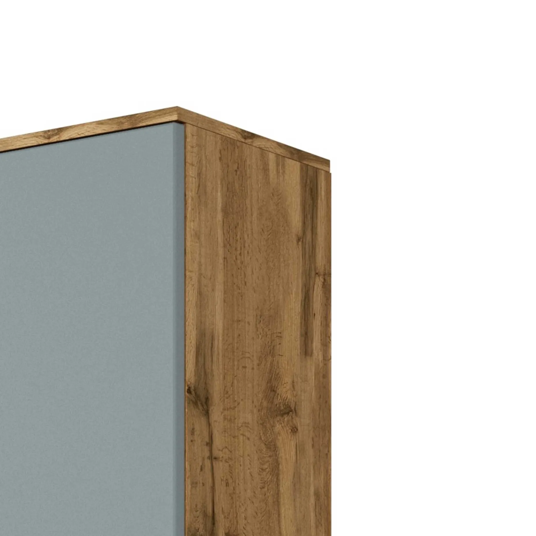 Säulenschrank Gene 30cm 1 Tür - wotan Eiche/grün