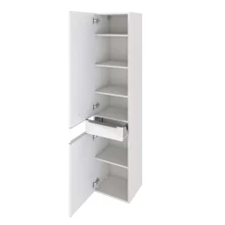 Säulenschrank Hansen 40cm 2 Türen und 1 Schublade - weiß