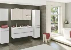 Säulenschrank Hansen 40cm 2 Türen und 1 Schublade - weiß
