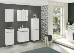 Säulenschrank Hansen 40cm 2 Türen - weiß