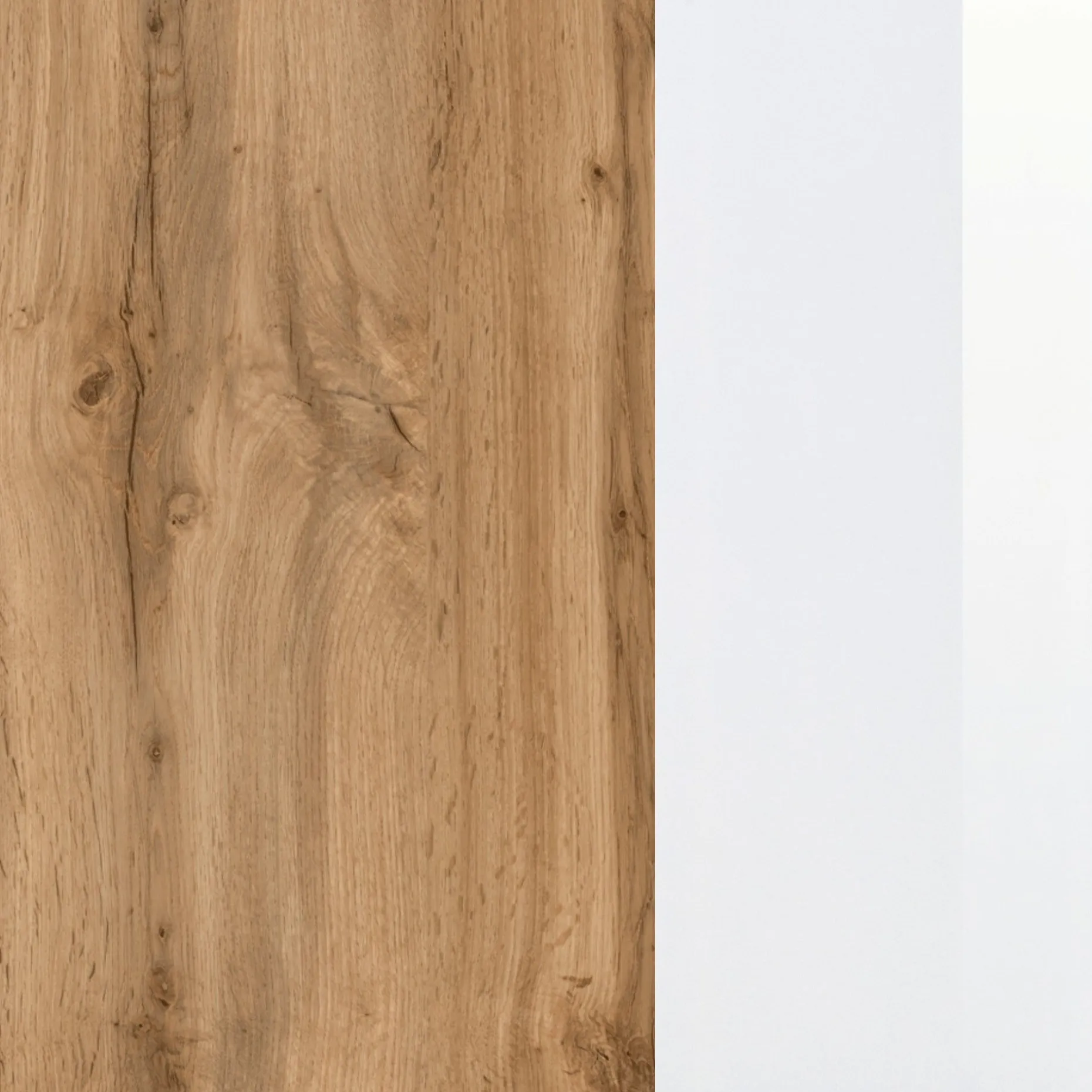 Säulenschrank Helina 40cm 2 Türen - Eiche/Weiß