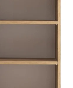 Säulenschrank Helina 40cm 2 Türen - Eiche/grau
