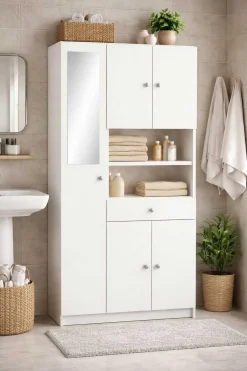 Säulenschrank Imogen-mattweiß