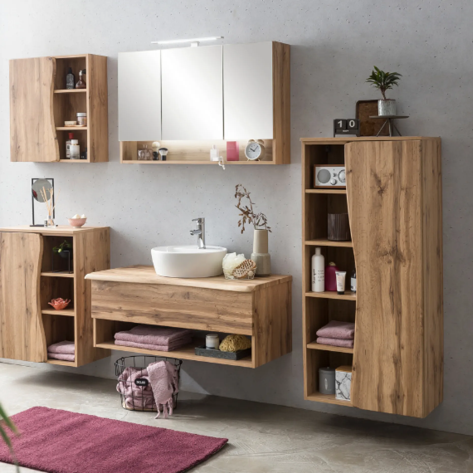 Säulenschrank Karan 60cm 1 Tür - Eiche