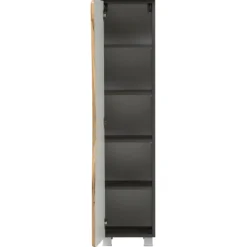 Säulenschrank Karan 37cm 1 Tür - Eiche/anthrazit