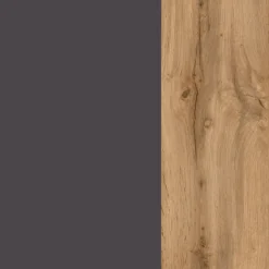Säulenschrank Karan 37cm 1 Tür - Eiche/anthrazit