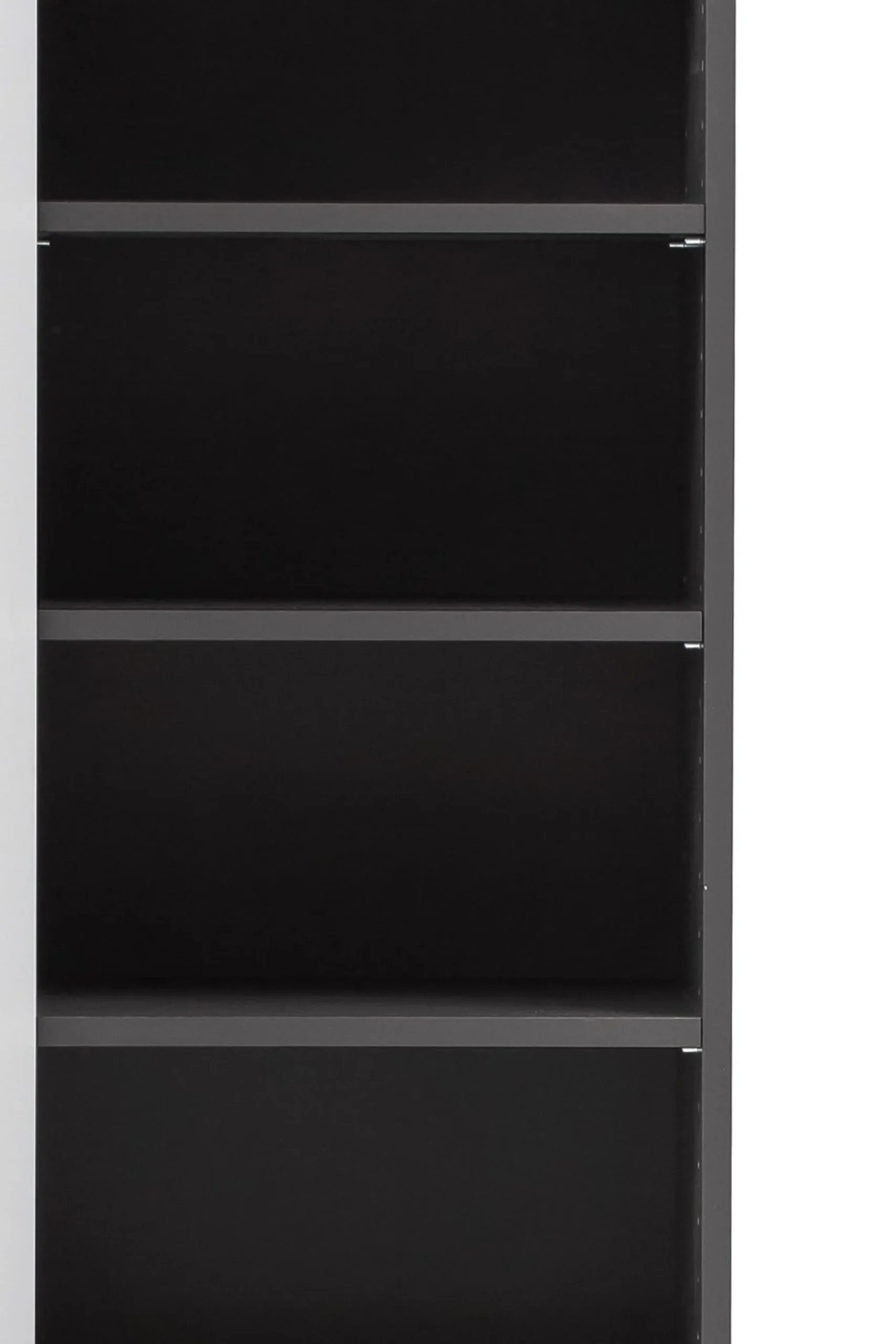 Säulenschrank Kornel/Luna 40cm 2 Türen und 1 Schublade - graphitgrau/Eiche
