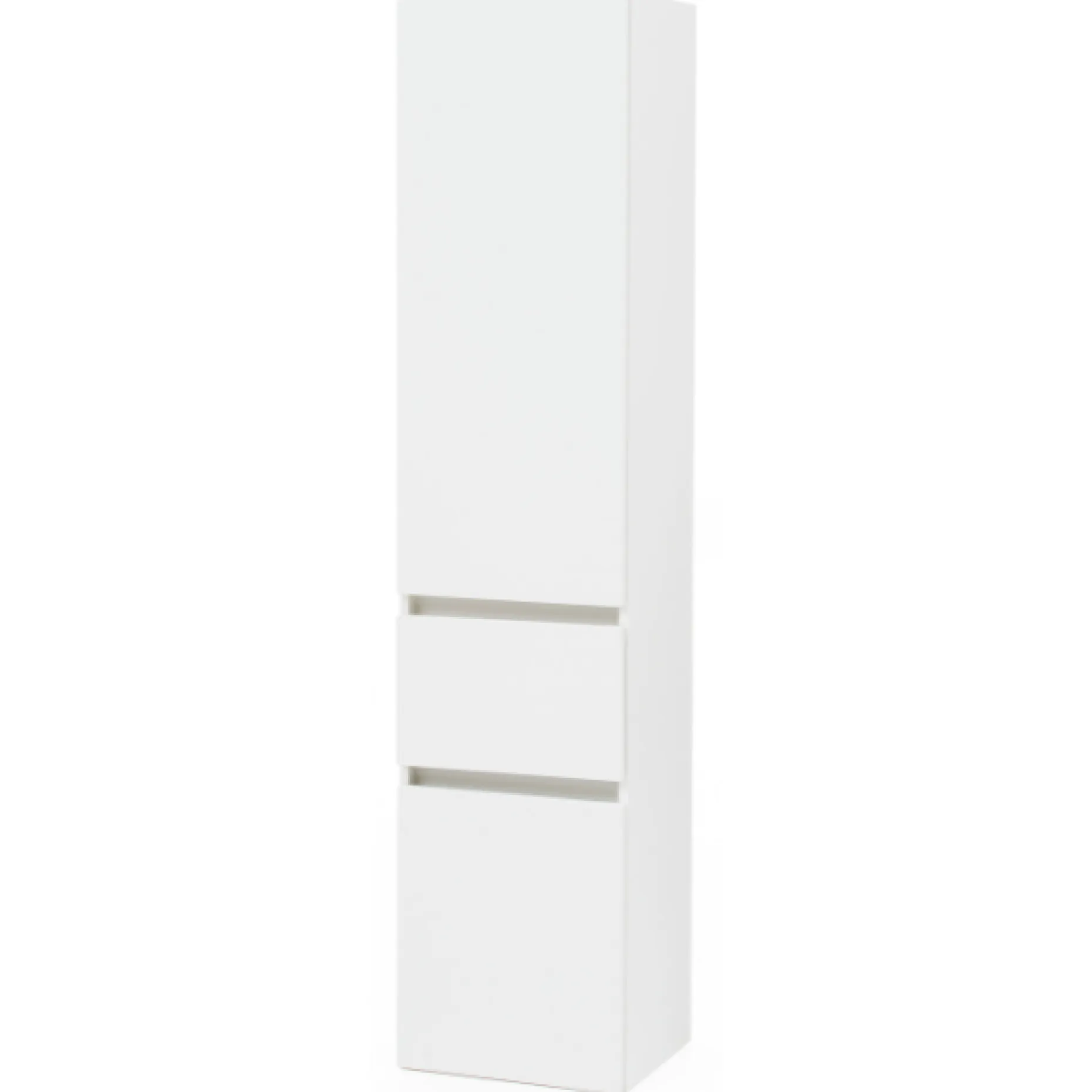 Säulenschrank Kornel/Pisca 40cm 2 Türen und 1 Schublade - weiß