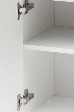 Säulenschrank Kornel/Pisca 40cm 2 Türen und 1 Schublade - weiß