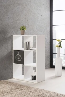 Säulenschrank Max. 6 Fächer - weiß