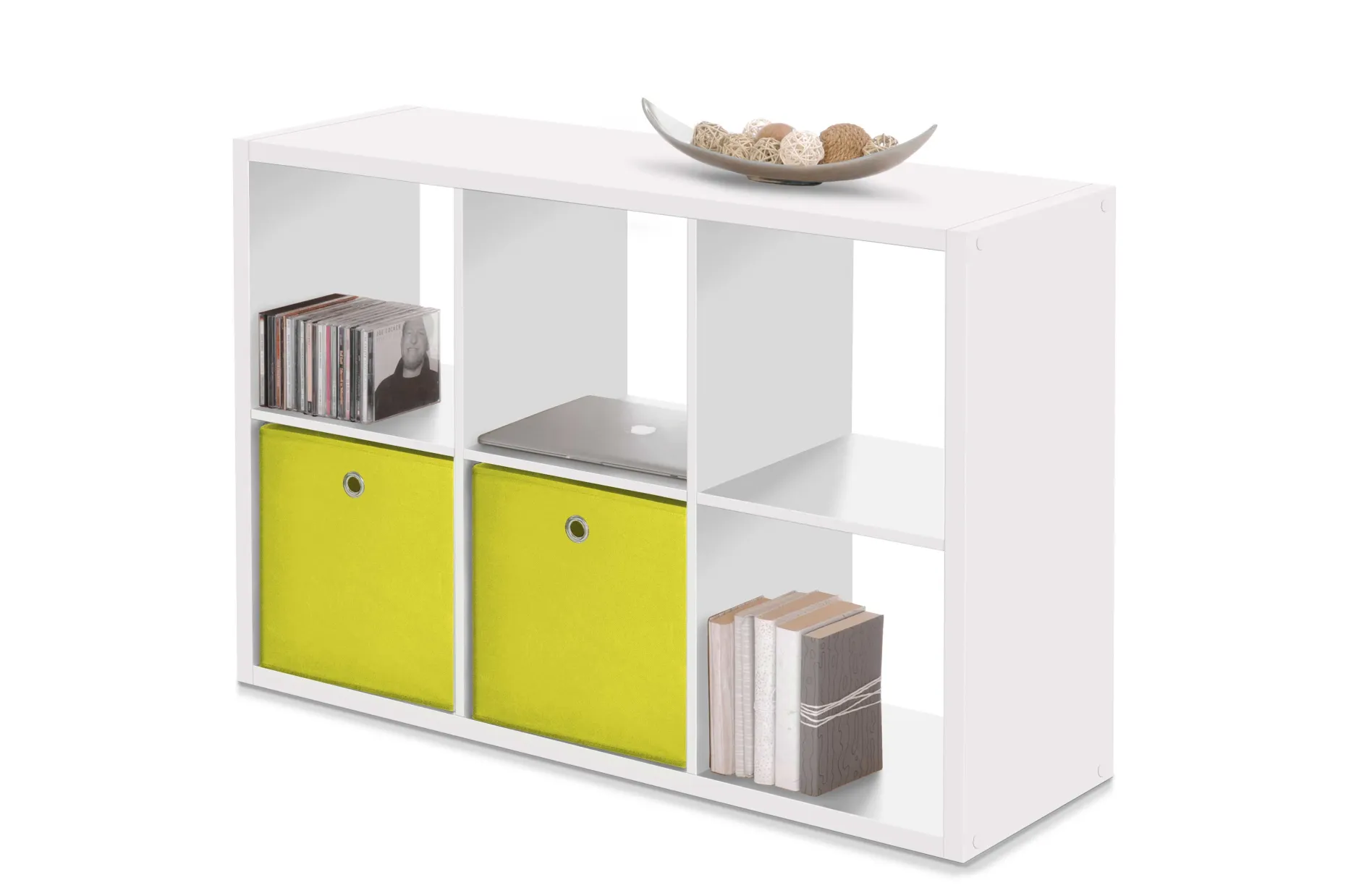 Säulenschrank Max. 6 Fächer - weiß