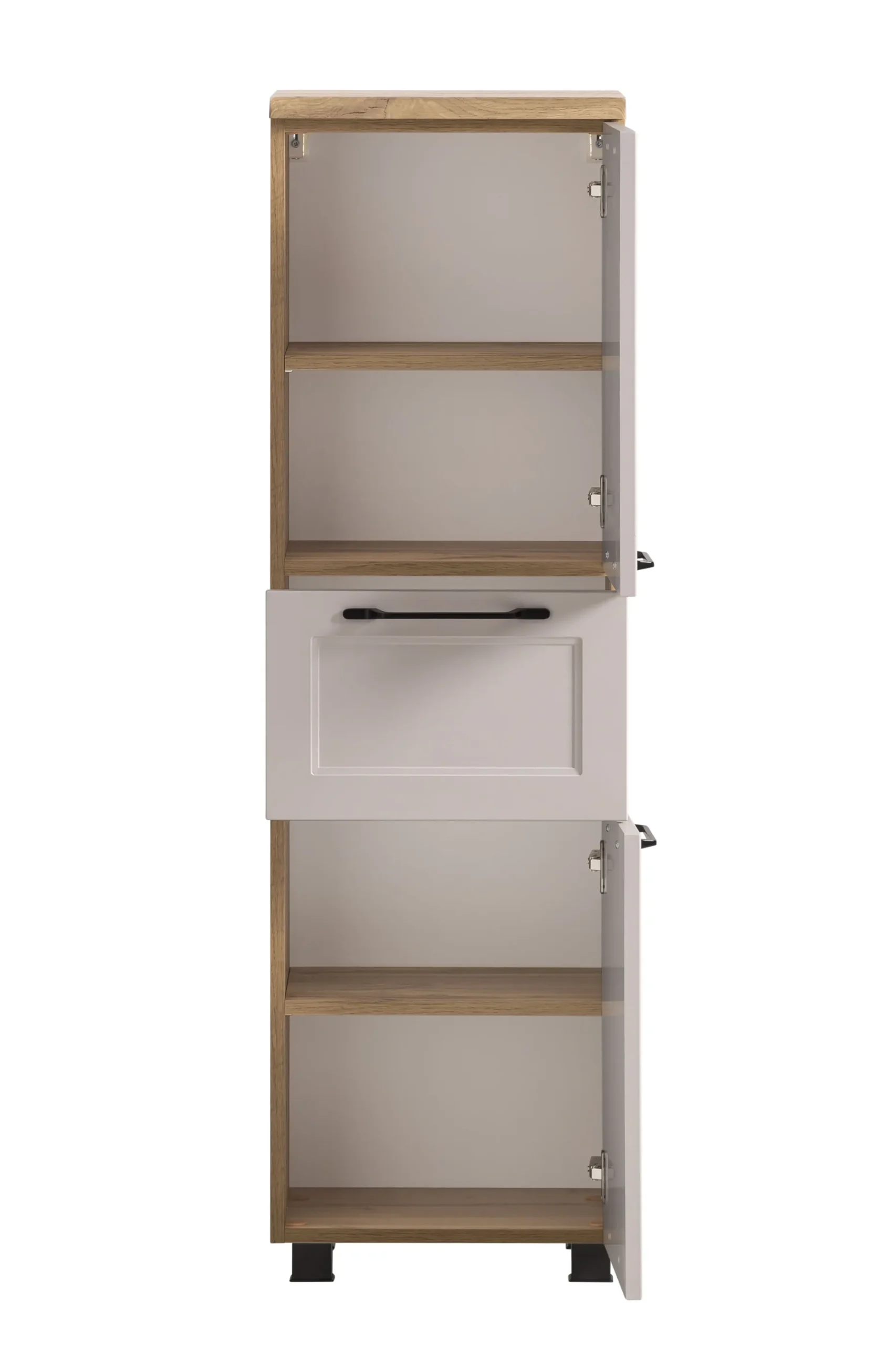 Säulenschrank Meran | 40 x 35 x 130 cm | Wandmontierbar | Farbe Kaschmir