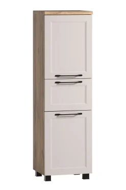 Säulenschrank Meran | 40 x 35 x 130 cm | Wandmontierbar | Farbe Kaschmir