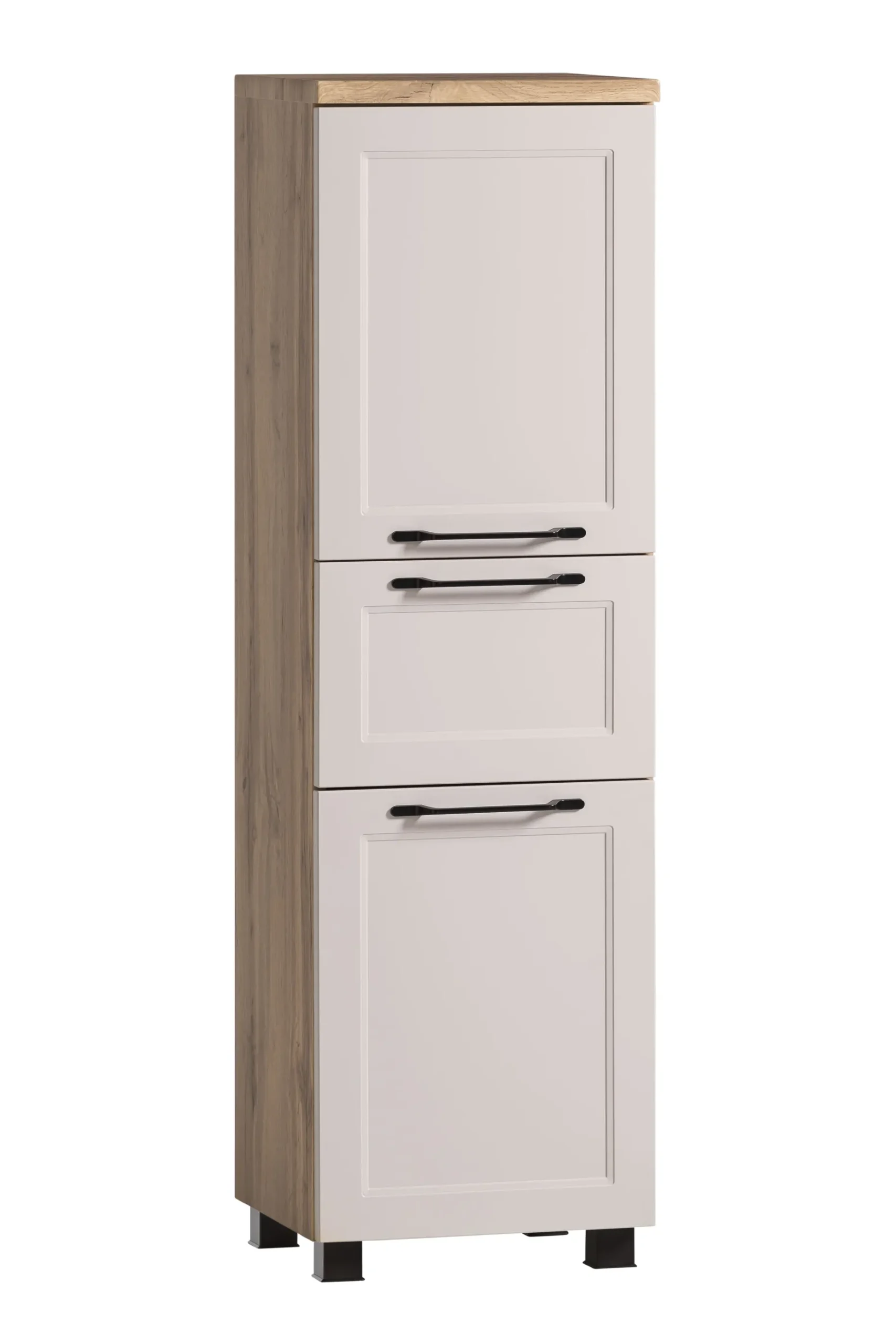 Säulenschrank Meran | 40 x 35 x 130 cm | Wandmontierbar | Farbe Kaschmir