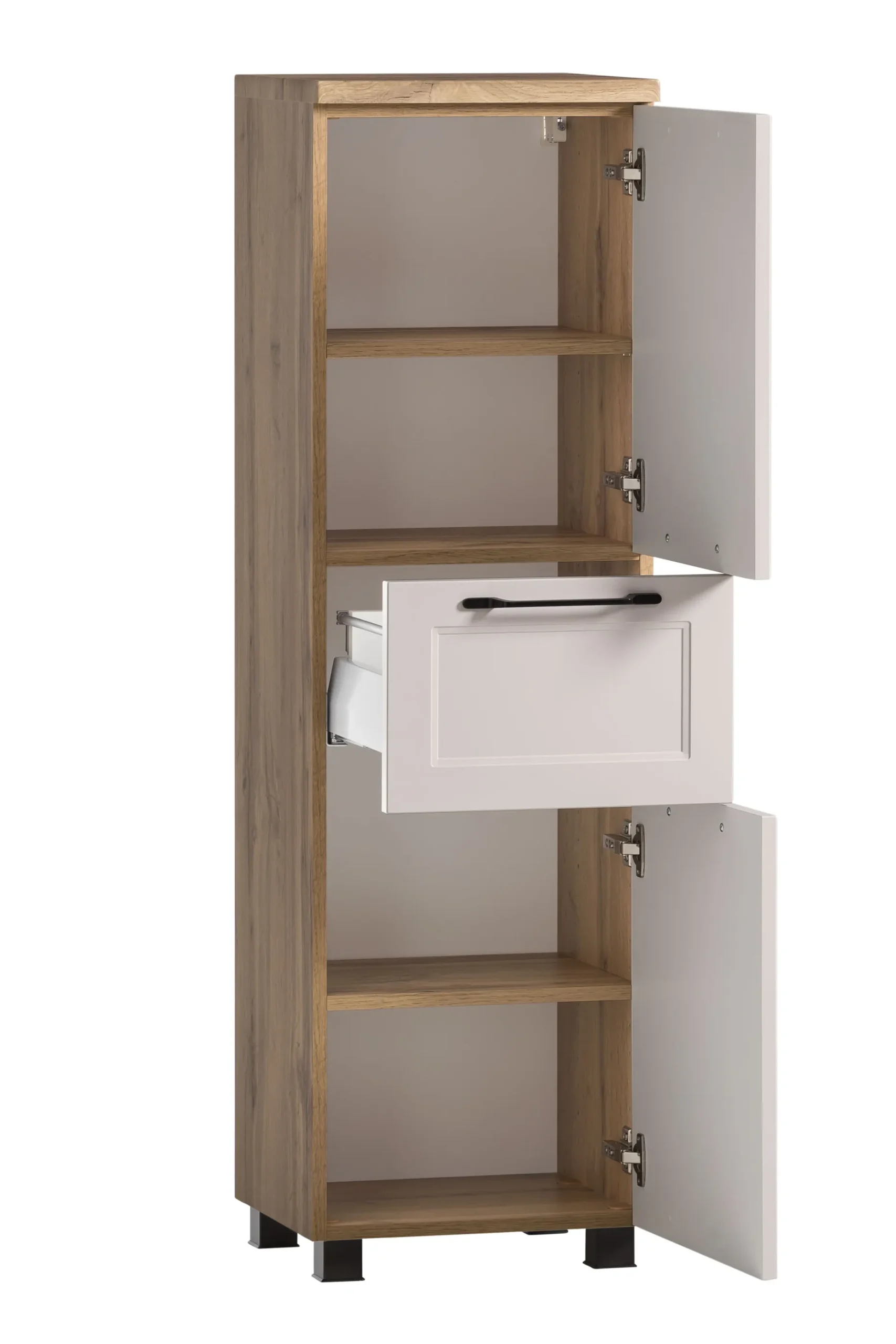 Säulenschrank Meran | 40 x 35 x 130 cm | Wandmontierbar | Farbe Kaschmir