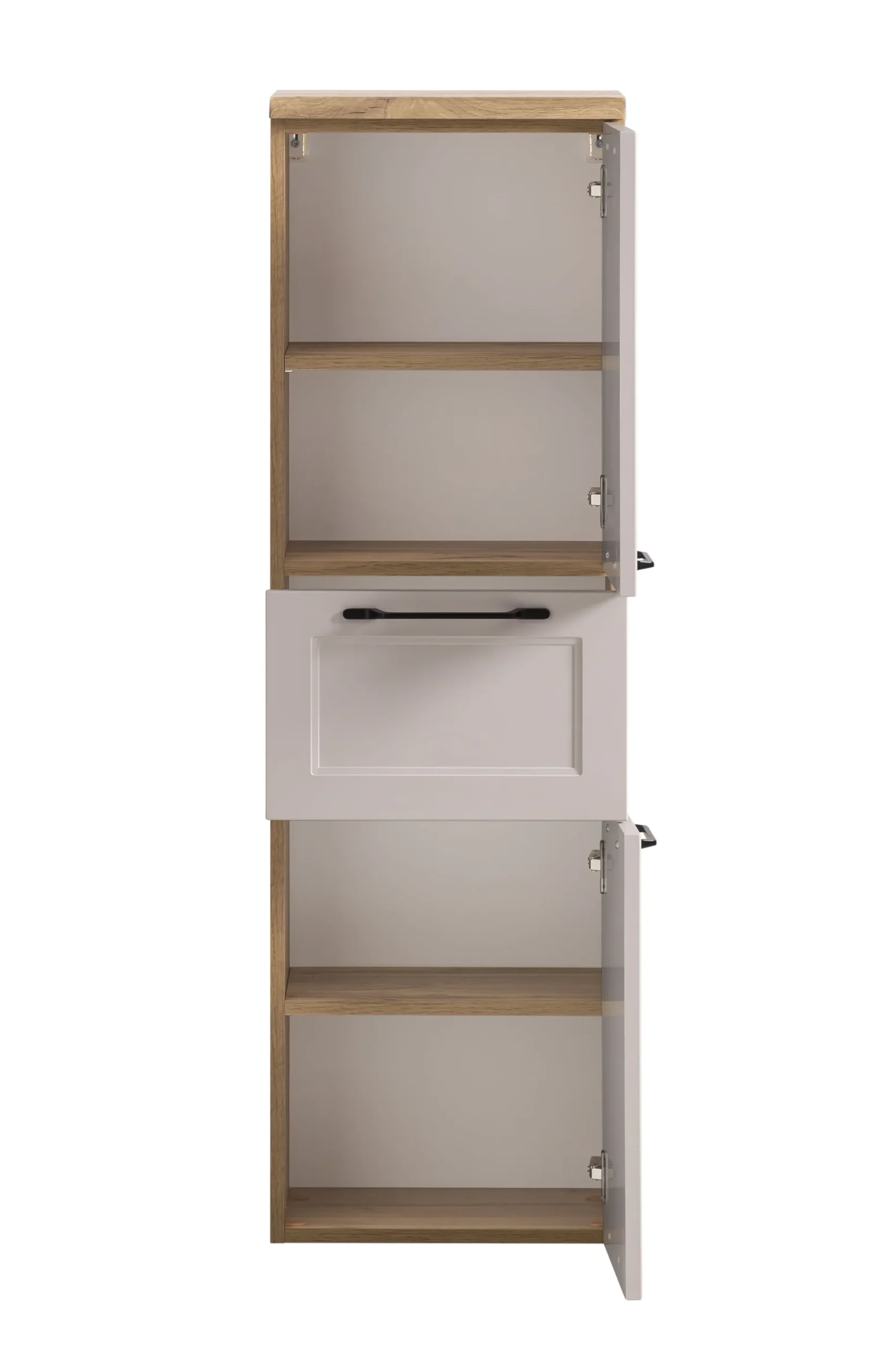 Säulenschrank Meran | 40 x 35 x 130 cm | Wandmontierbar | Farbe Kaschmir