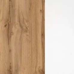 Säulenschrank Pares 30cm 2 Türen und 1 Schublade - Eiche weiß/wotan
