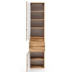Säulenschrank Pisca 40cm 1 Schublade und 2 Türen - Eiche