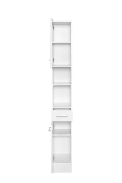 Säulenschrank Ricca 25cm 2 Türen und 1 Schublade - weiß