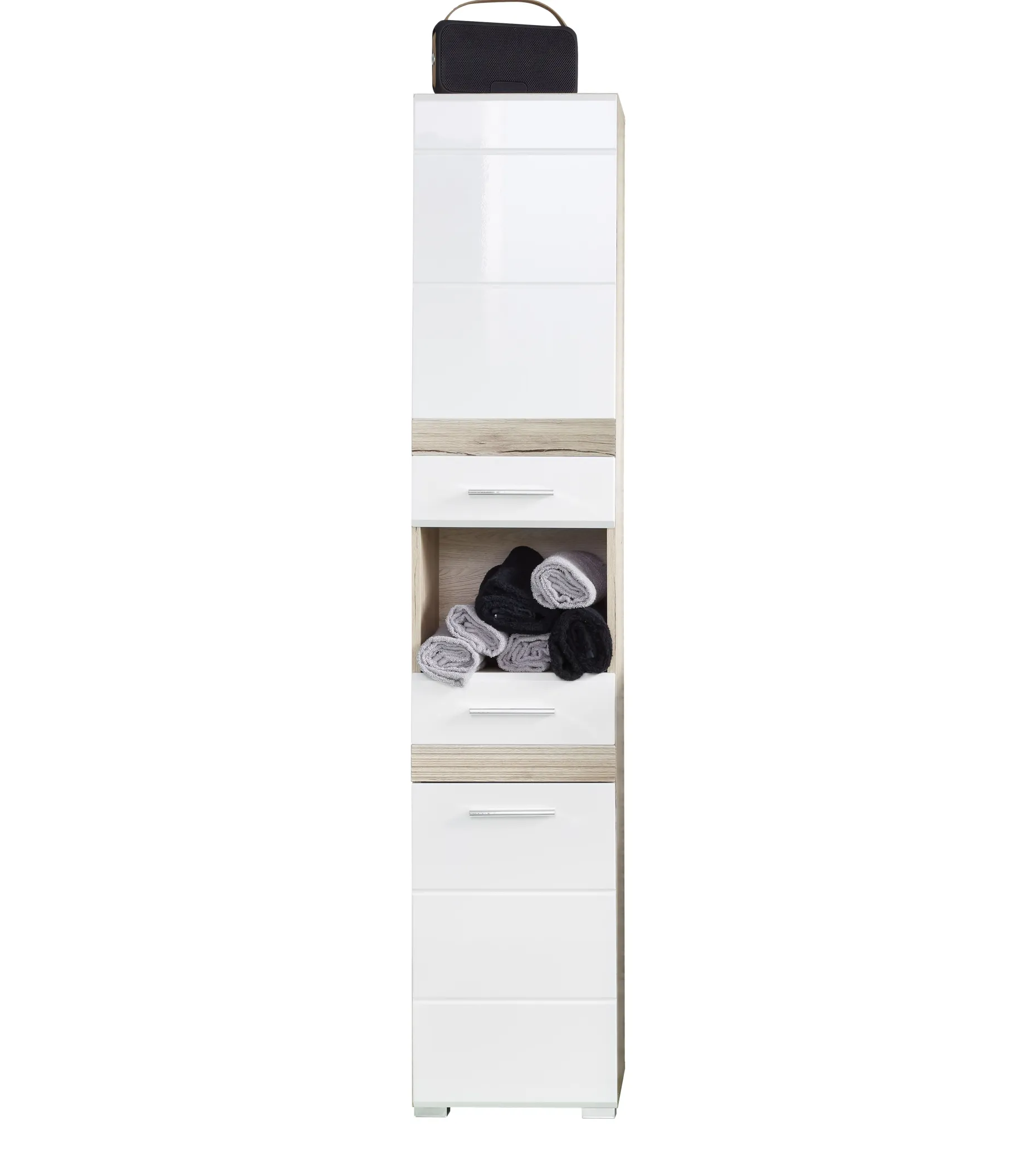 Säulenschrank Set-Eins | 37 x 31 x 182 cm | San Remo Oak Light