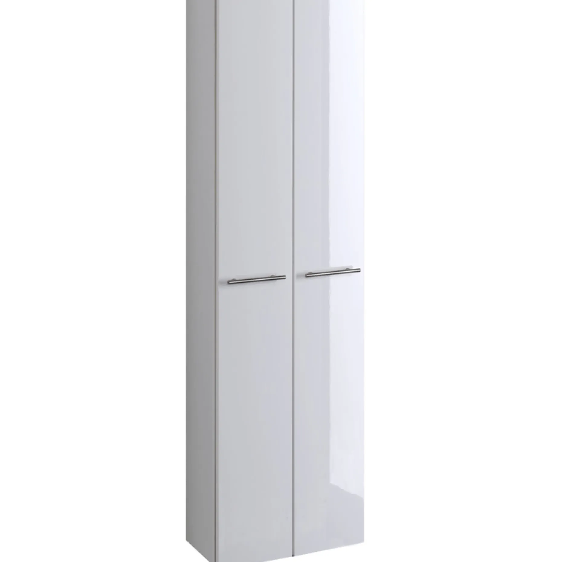 Säulenschrank Small 50cm 2 Türen - Hochglanz weiß