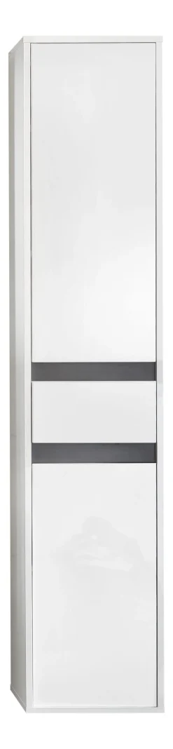 Säulenschrank Sol | 35 x 31 x 172 cm | Weiß melaminbeschichtet