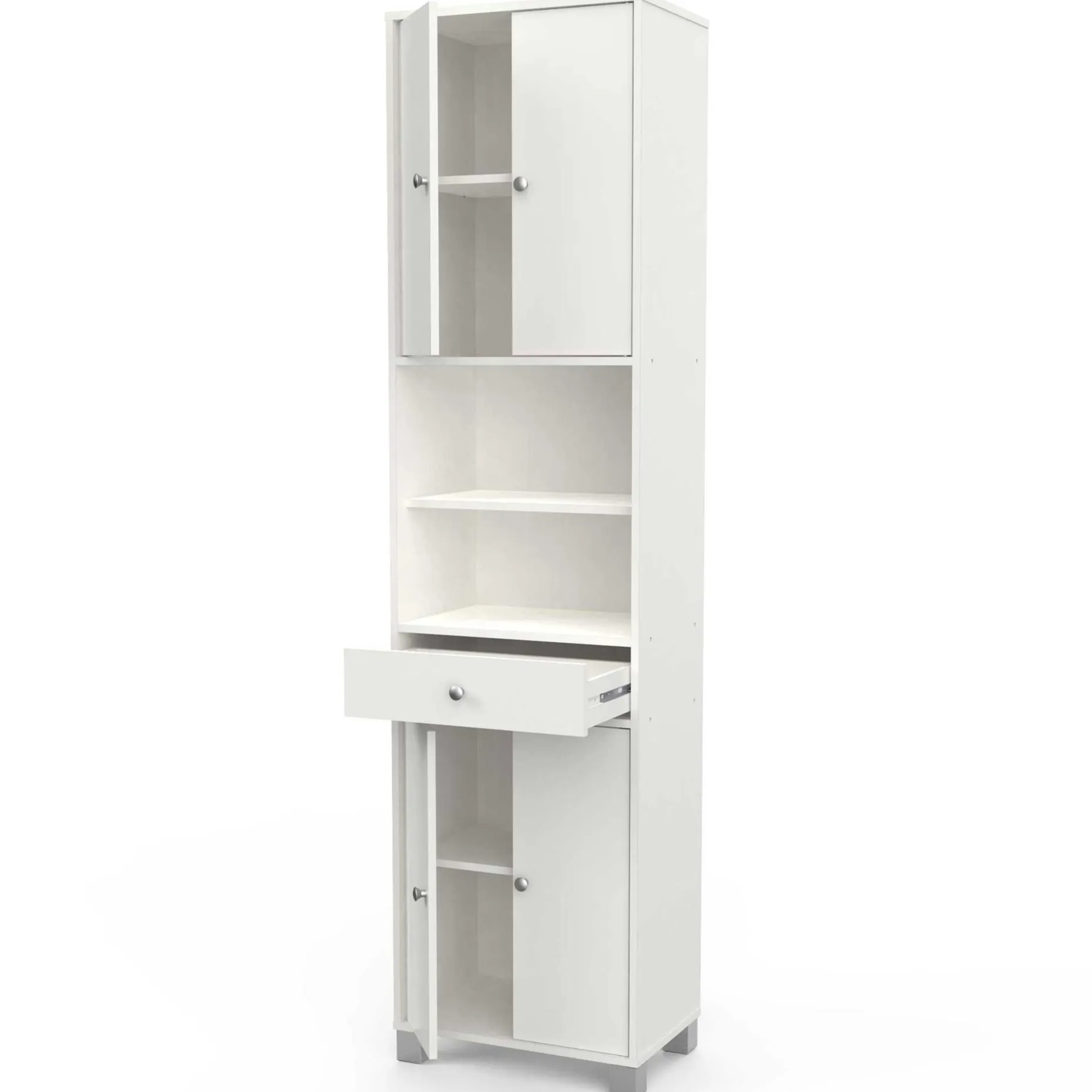 Säulenschrank Spa mattweiß