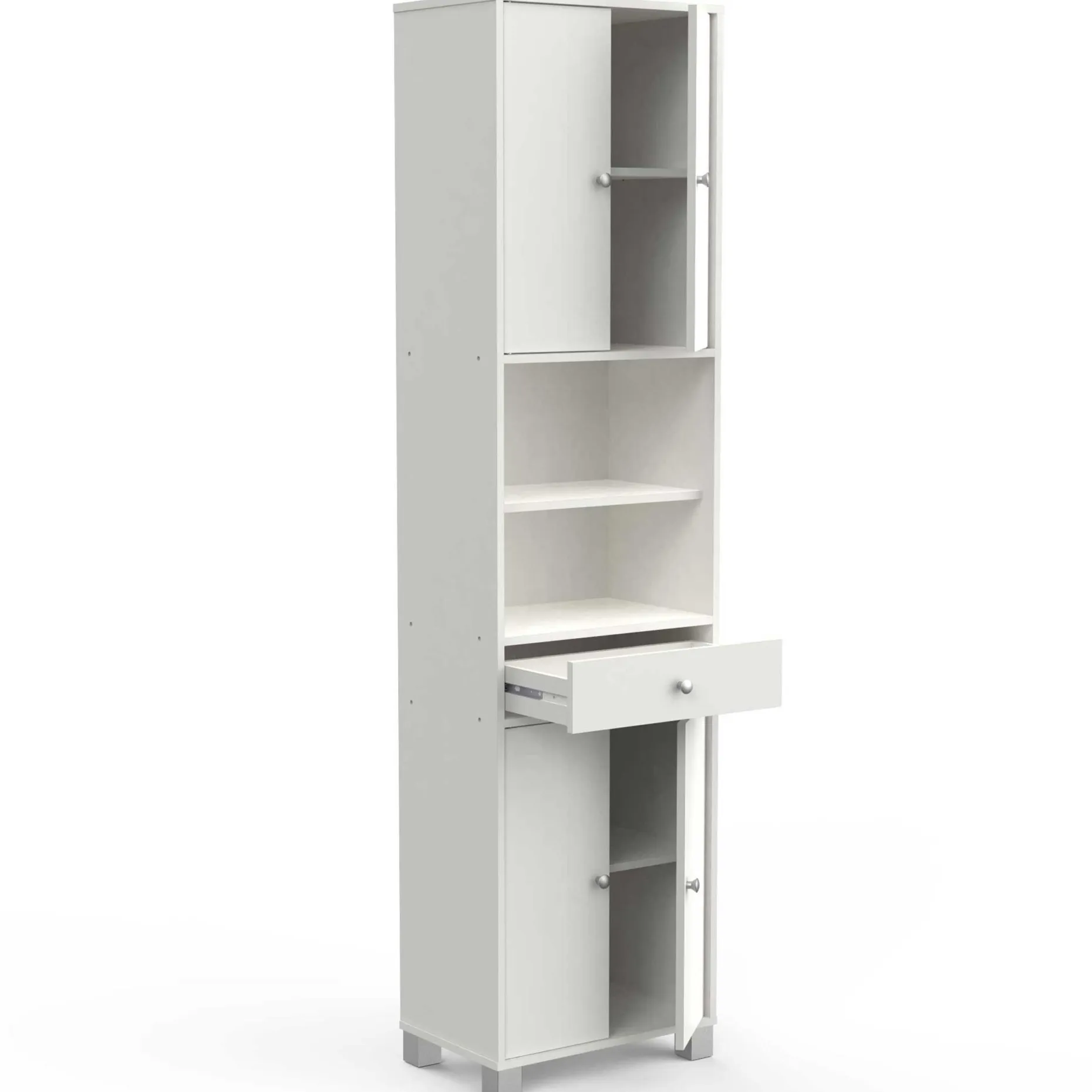 Säulenschrank Spa mattweiß