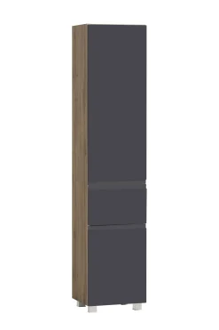 Säulenschrank Varese | 40 x 35 x 180 cm | Design Graphitgrau