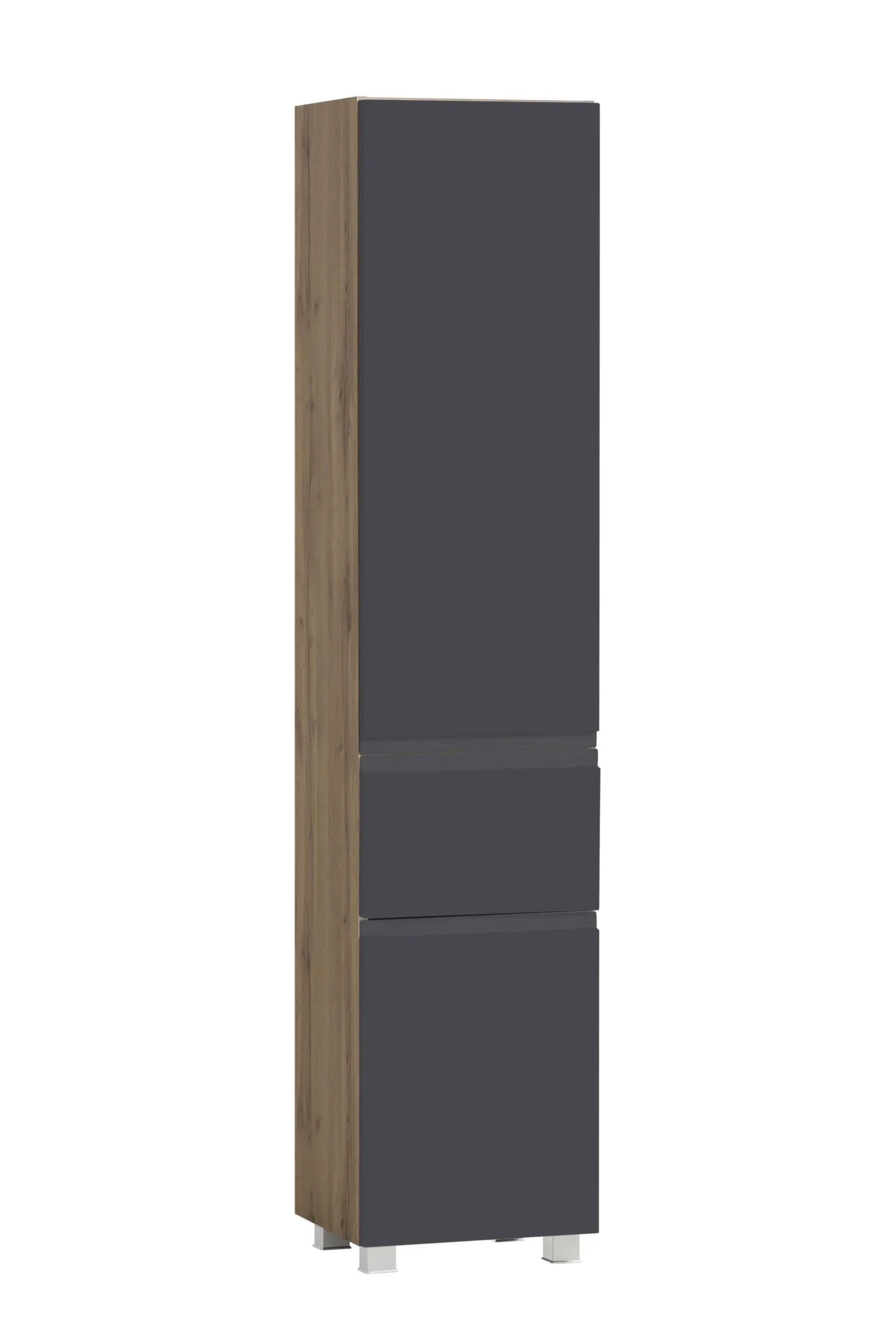 Säulenschrank Varese | 40 x 35 x 180 cm | Design Graphitgrau