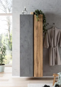 Säulenschrank Varese | 65 x 35 x 180 cm | Farbe Beton