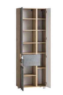 Säulenschrank Varese | 65 x 35 x 180 cm | Grau