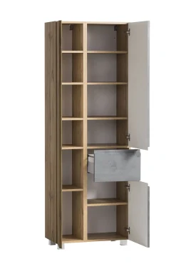 Säulenschrank Varese | 65 x 35 x 180 cm | Grau