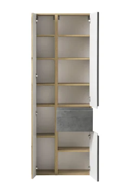 Säulenschrank Varese | 65 x 35 x 180 cm | Grau