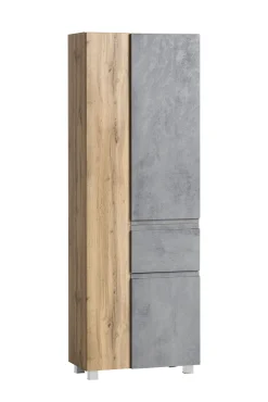 Säulenschrank Varese | 65 x 35 x 180 cm | Grau