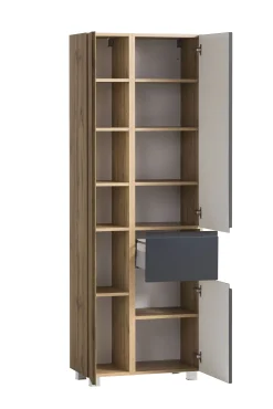 Säulenschrank Varese | 65 x 35 x 180 cm | Grau