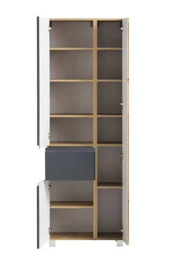 Säulenschrank Varese | 65 x 35 x 180 cm | Grau