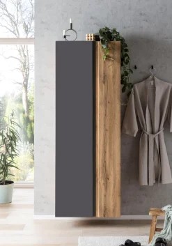 Säulenschrank Varese | 65 x 35 x 180 cm | Grau
