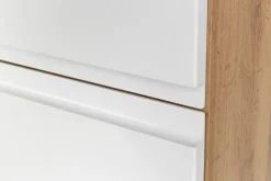 Säulenschrank Varese | 40 x 35 x 180 cm | Wotan Oak / weißes Design